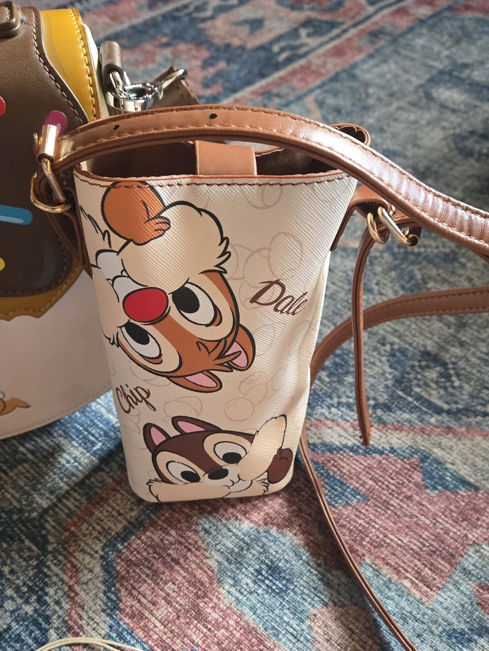 Disney Loungefly  Chip 'n' Dale Donut Purse - Brown, Cream & Yellow Set